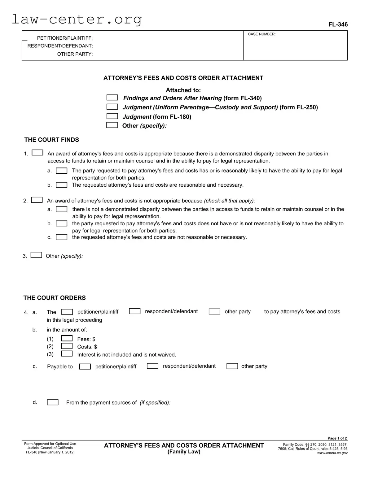 Get California Fl 346 Form