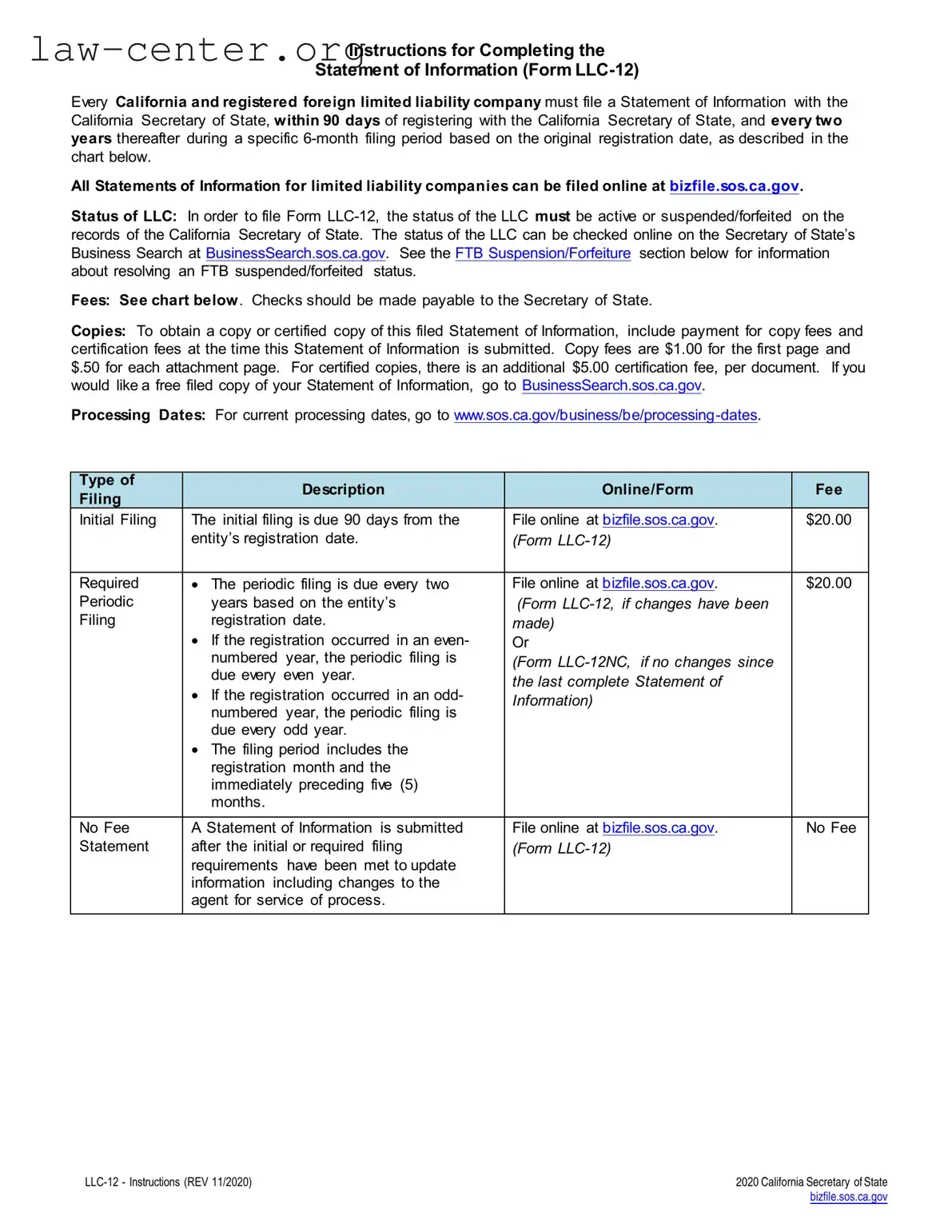 Get California Llc 12 Form