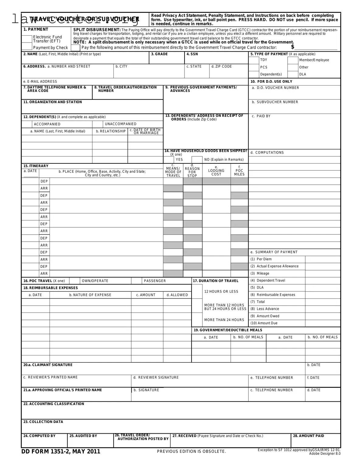 Get DD 1351-2 Form