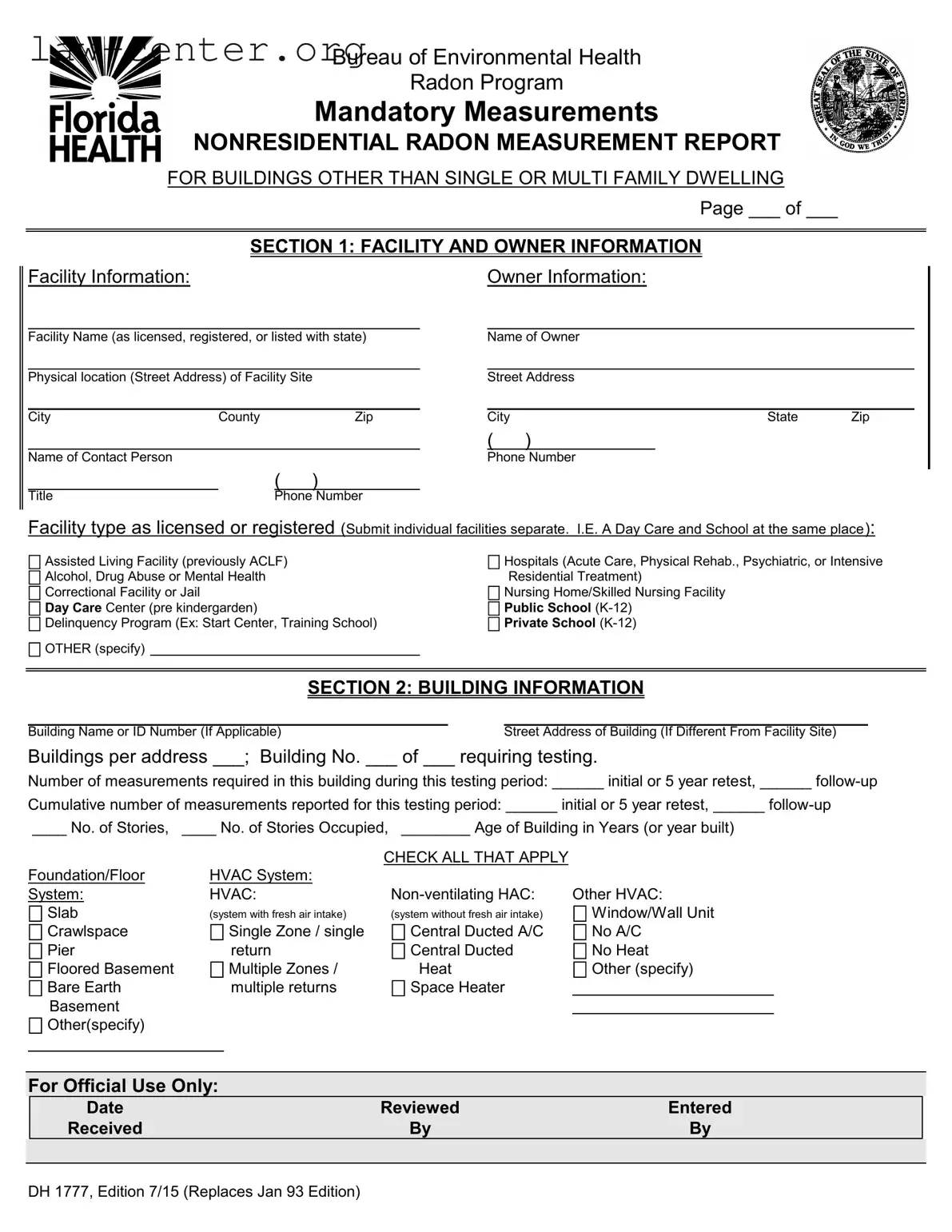Get Florida Dh 1777 Form