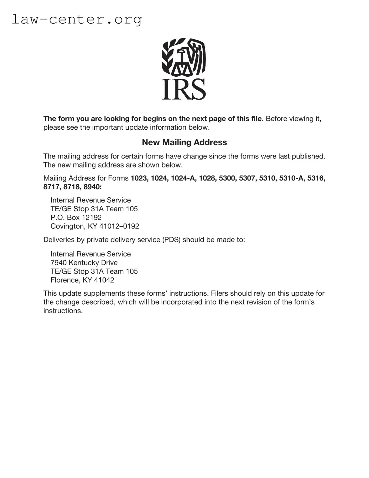 Get IRS 1024 Form