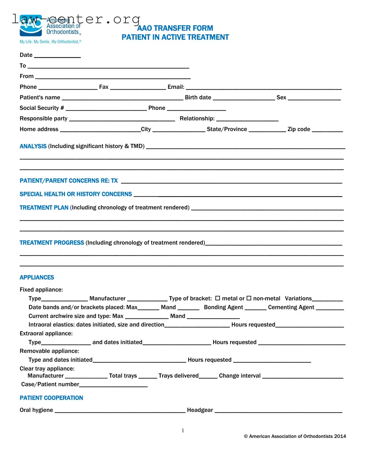 Get Aao Transfer Form