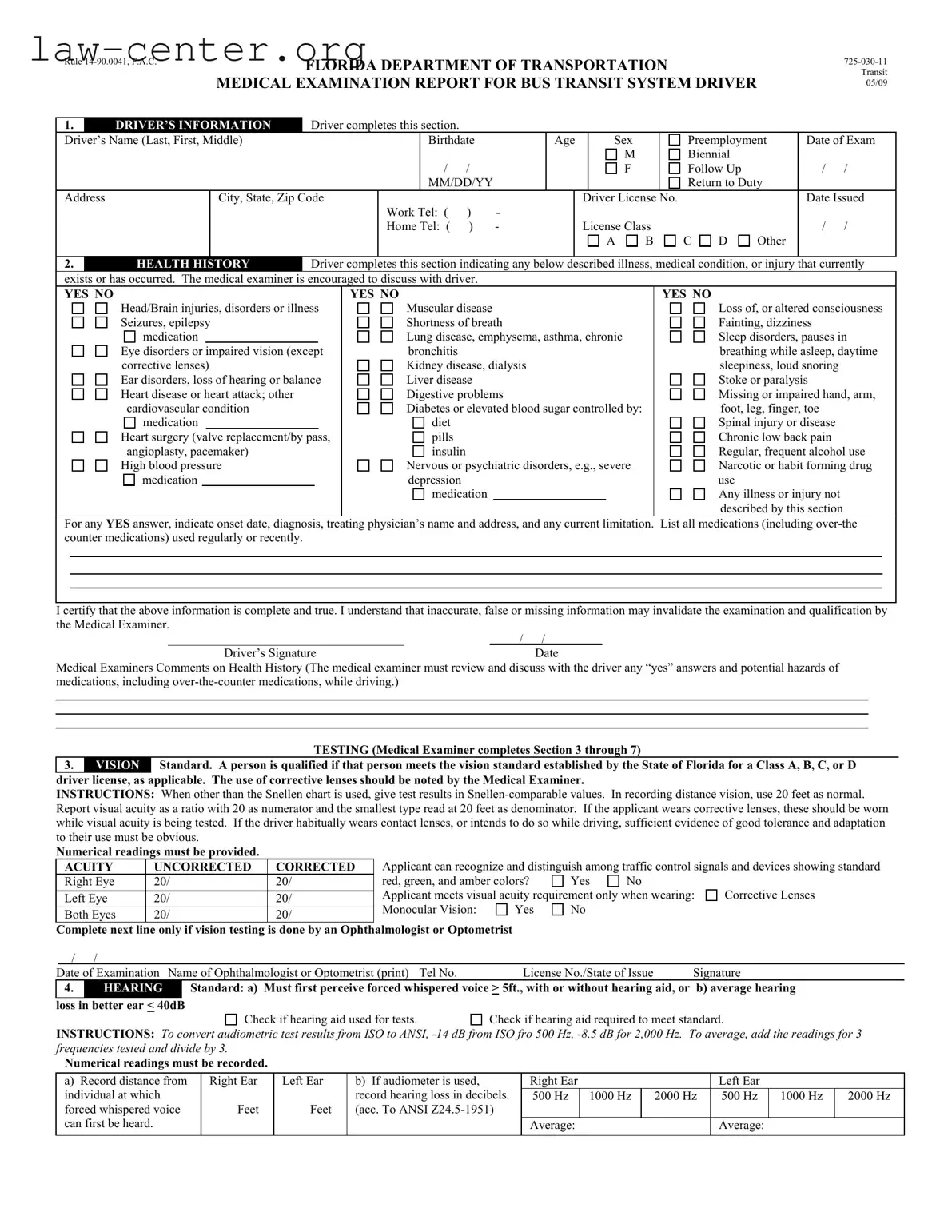 Get Florida Dot Medical Form