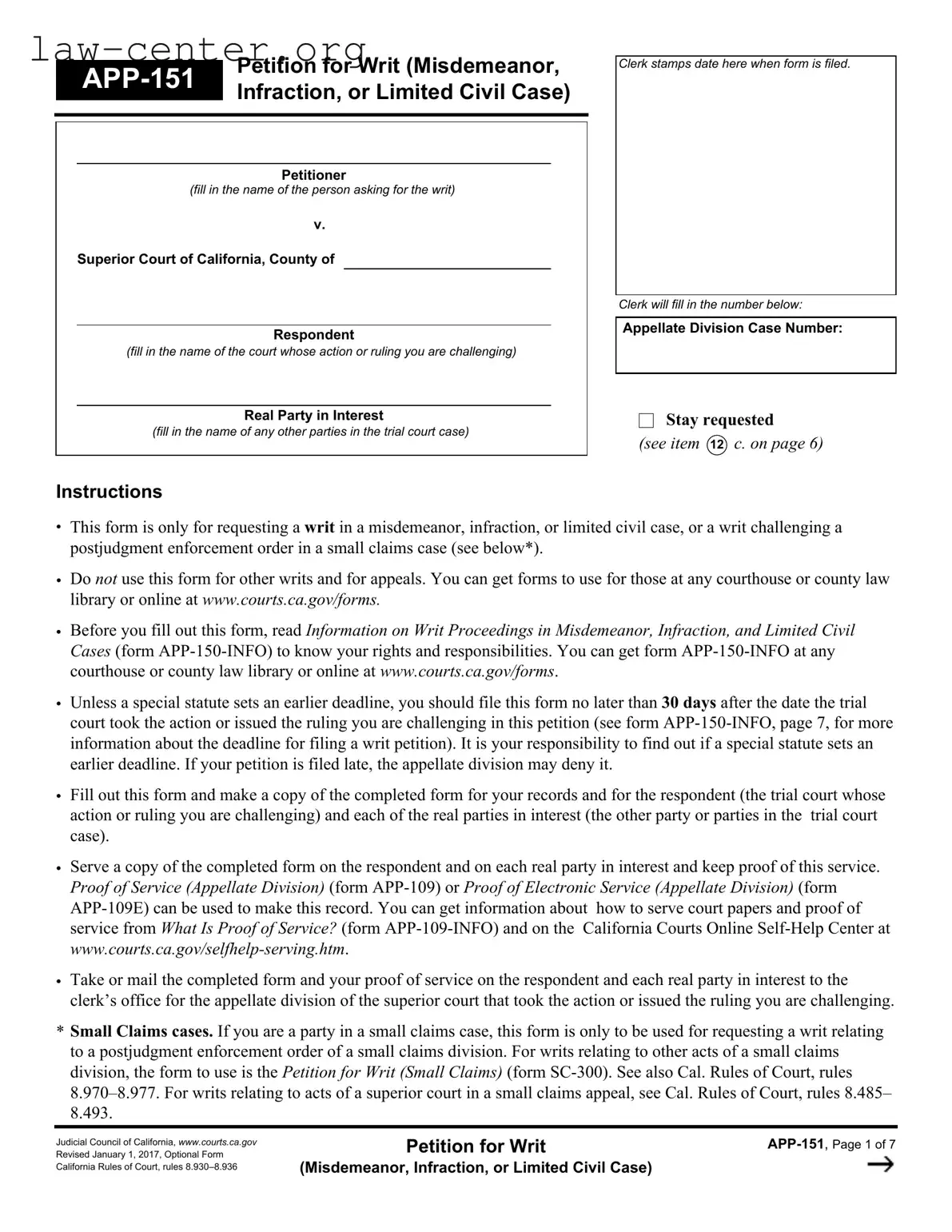 Get California App 151 Form