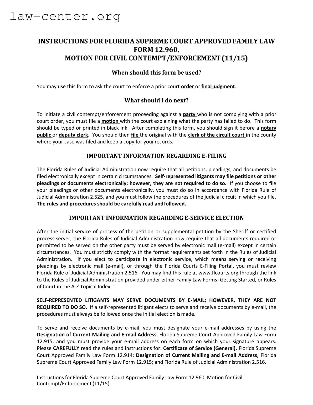 Get Florida Motion Form