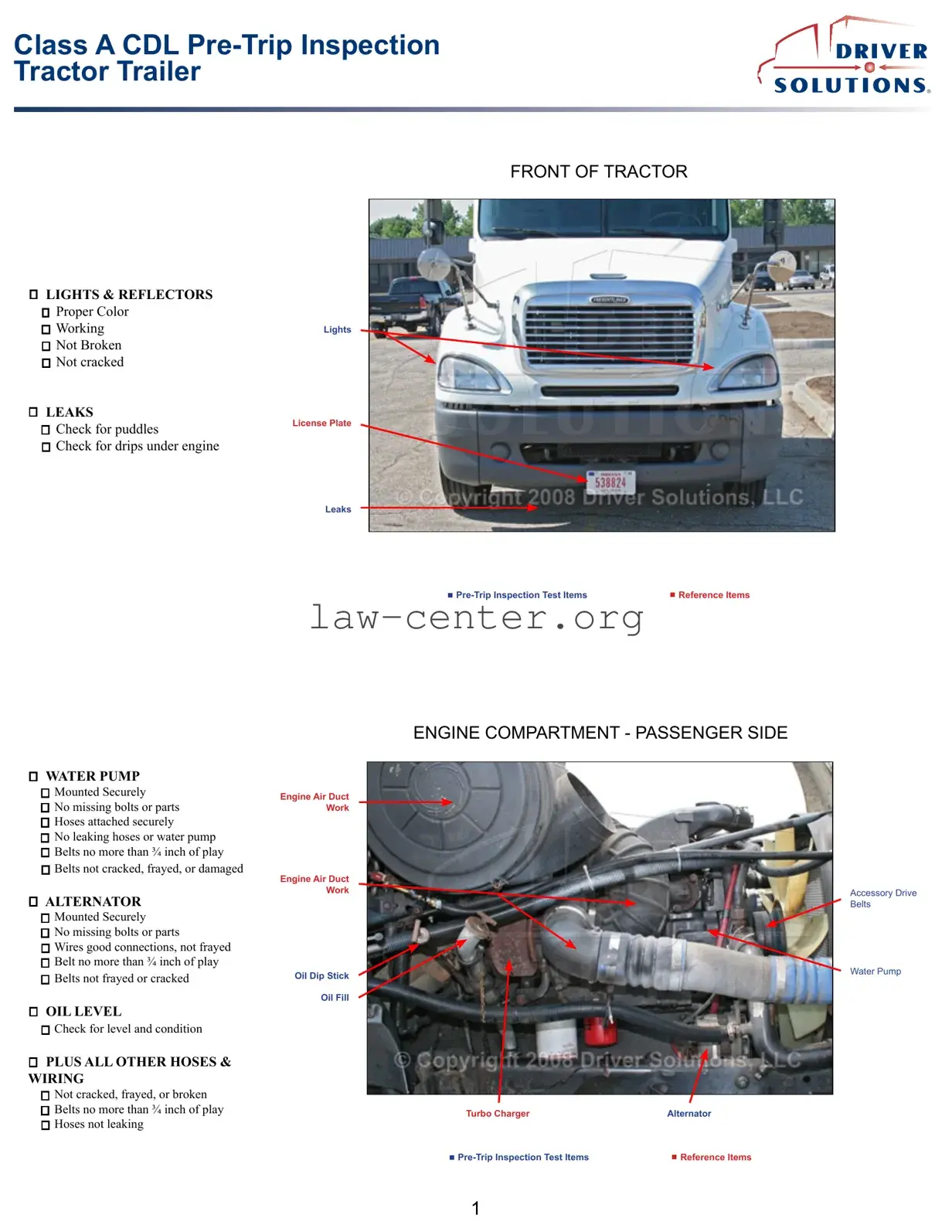 Get Pre Trip Inspection Checklist Form
