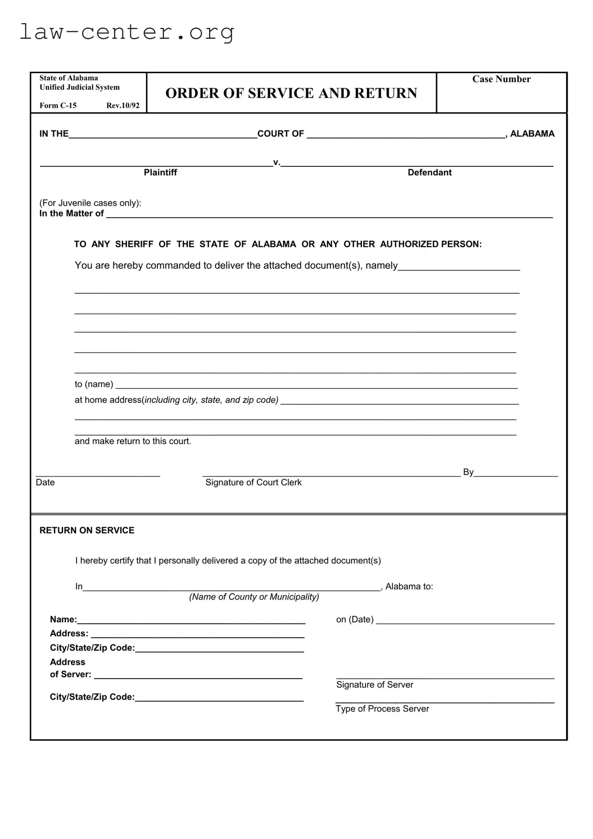 Get C 15 Alabama Form