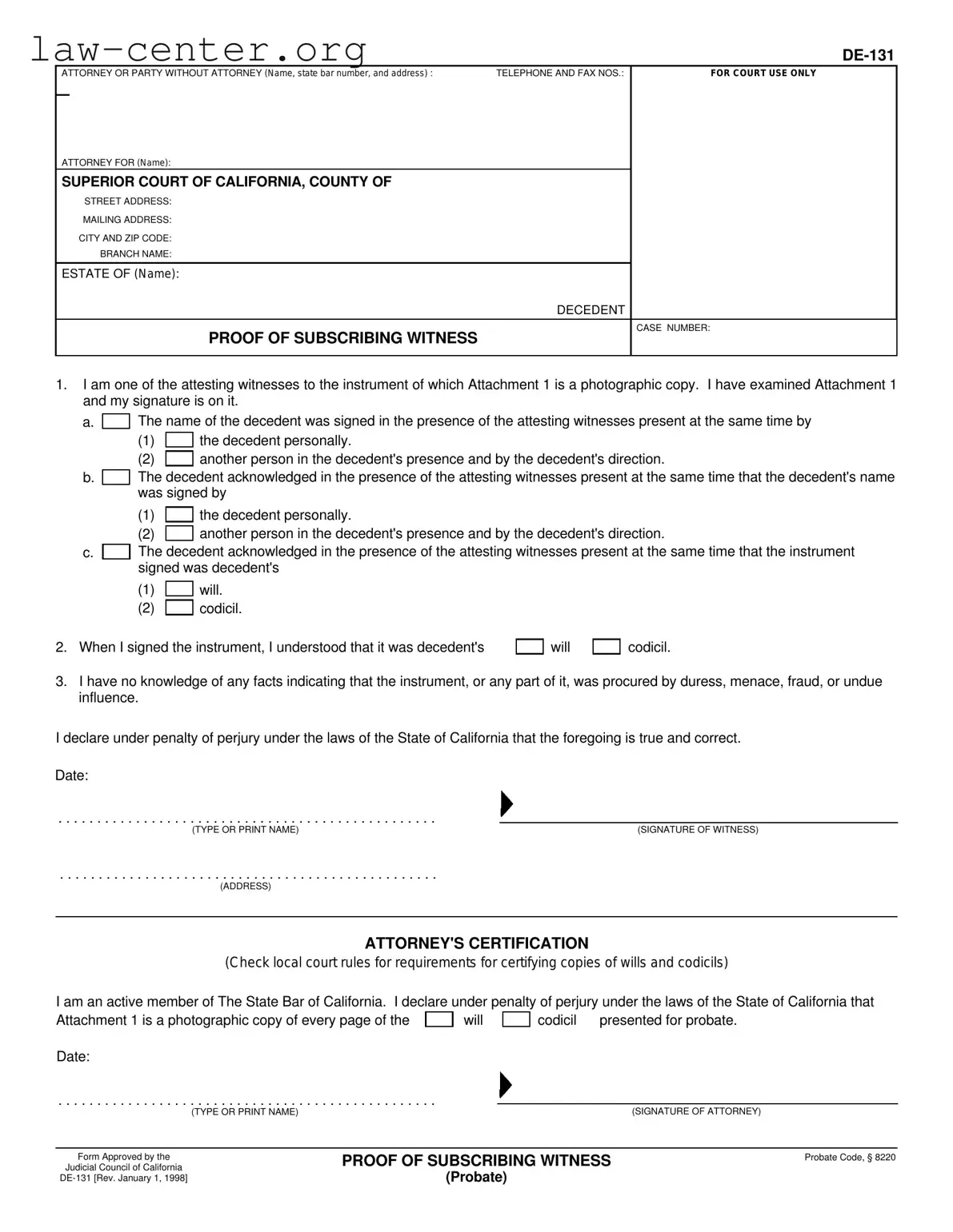 Get California De 131 Form