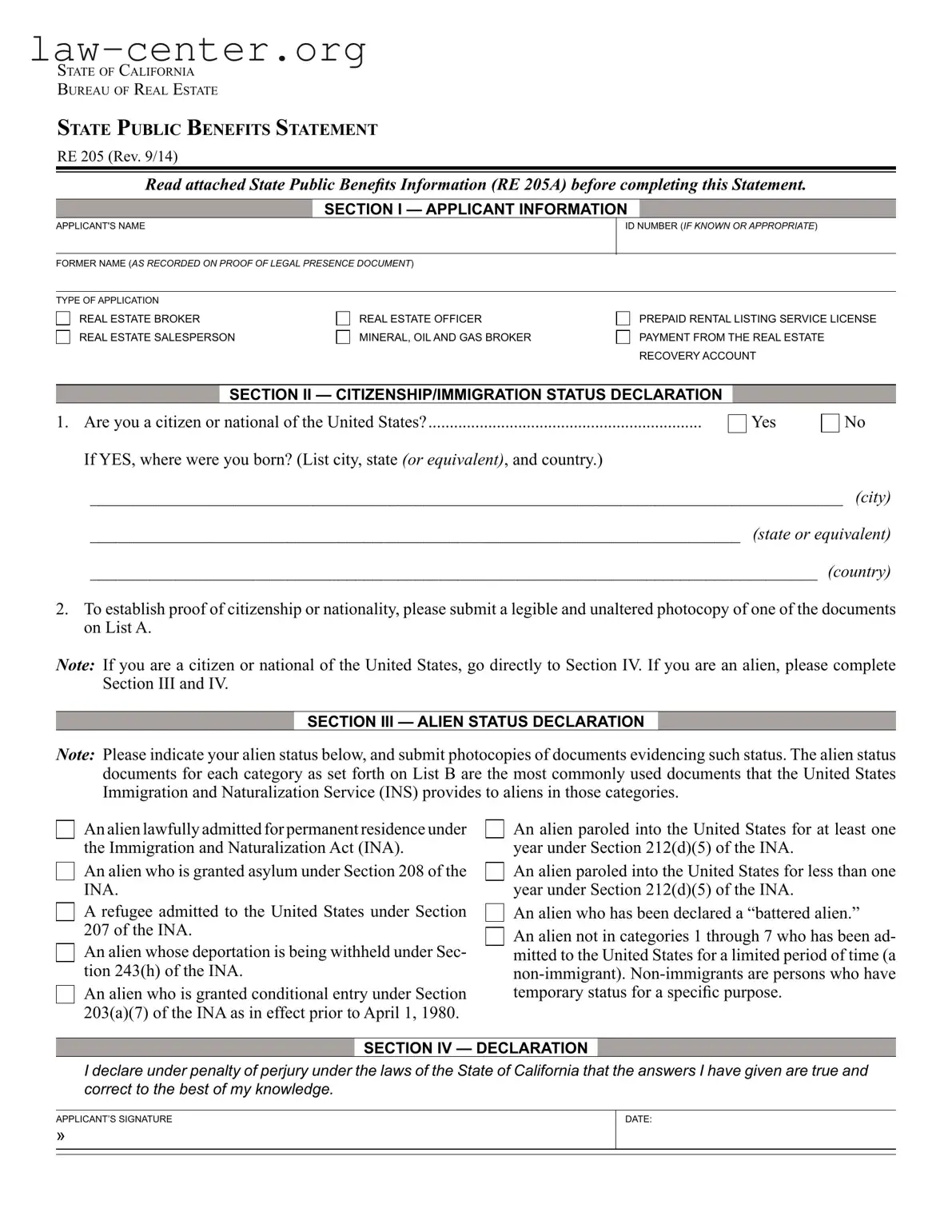 Get California Re 205 Form