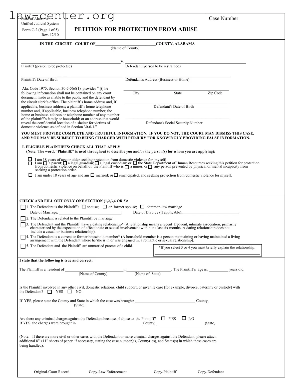 Get Alabama C 2 Form