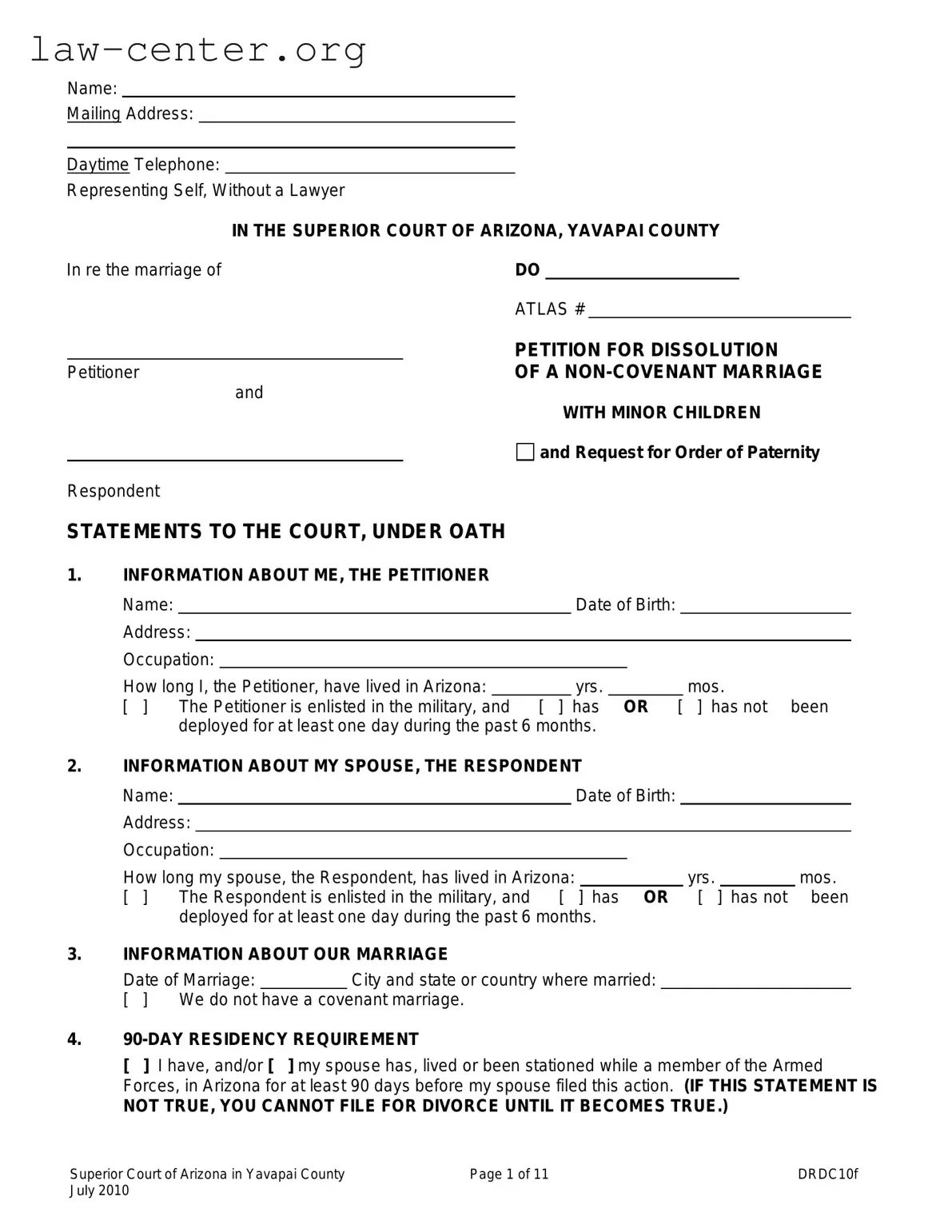 Get Arizona Drdc10F Form