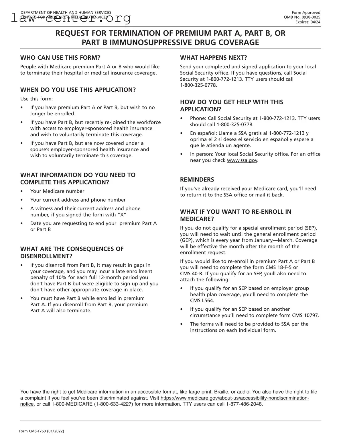 Get CMS-1763 Exp Form