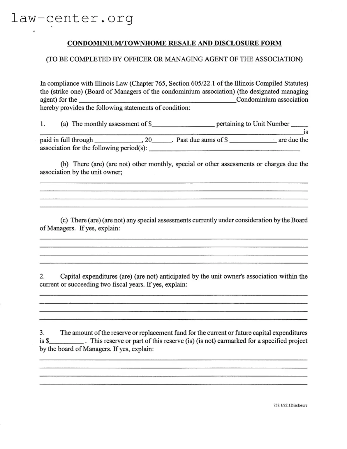 Get Act 221 Disclosure Form