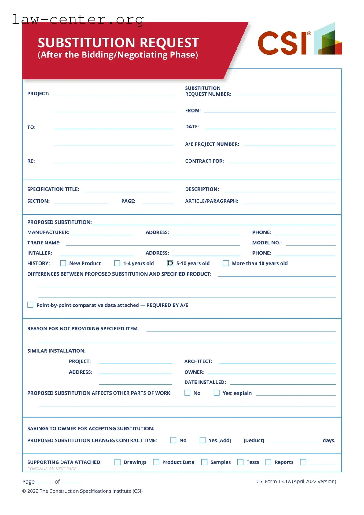 Get Csi 13 1A Form