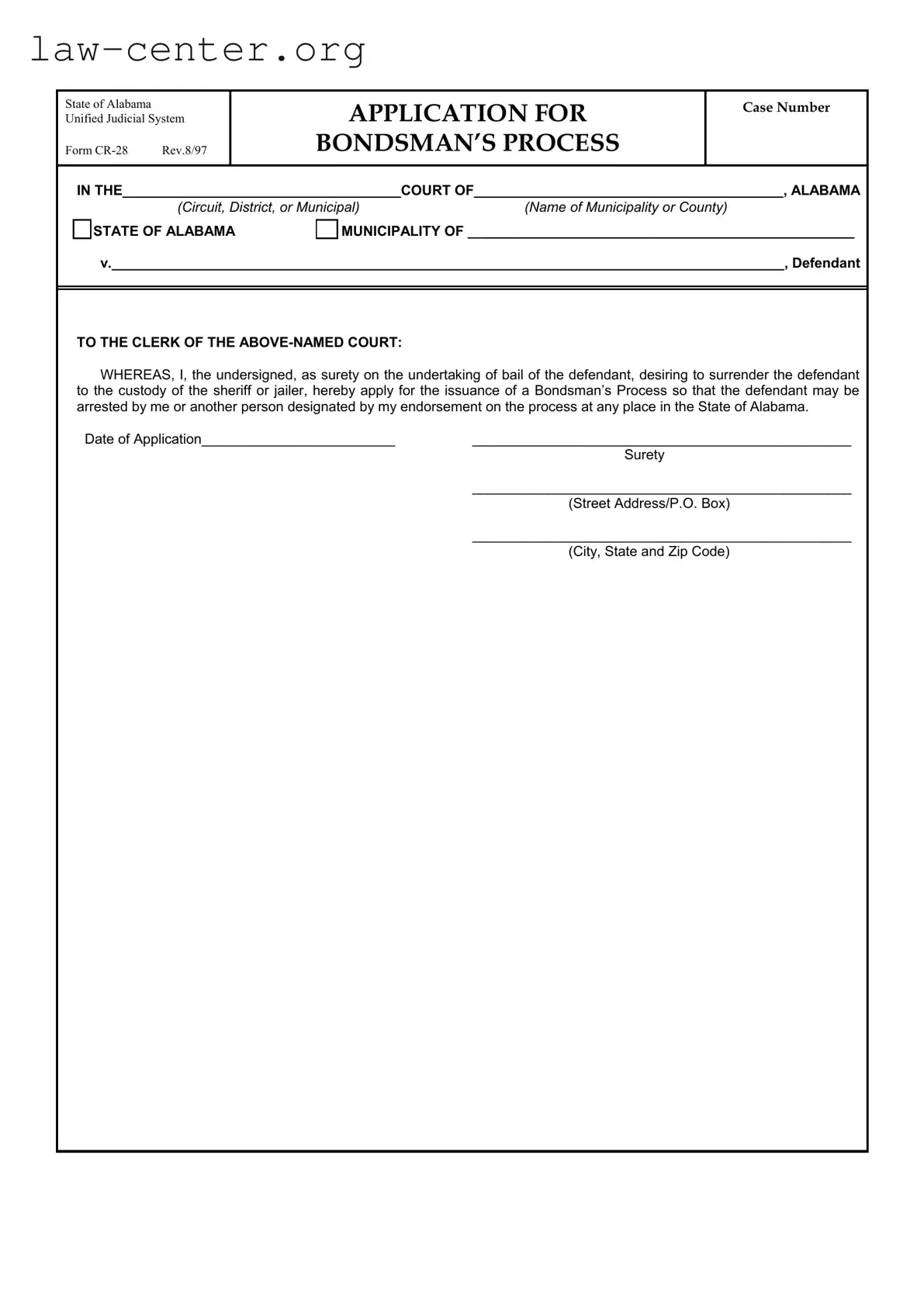 Get Cr 28 Alabama Form