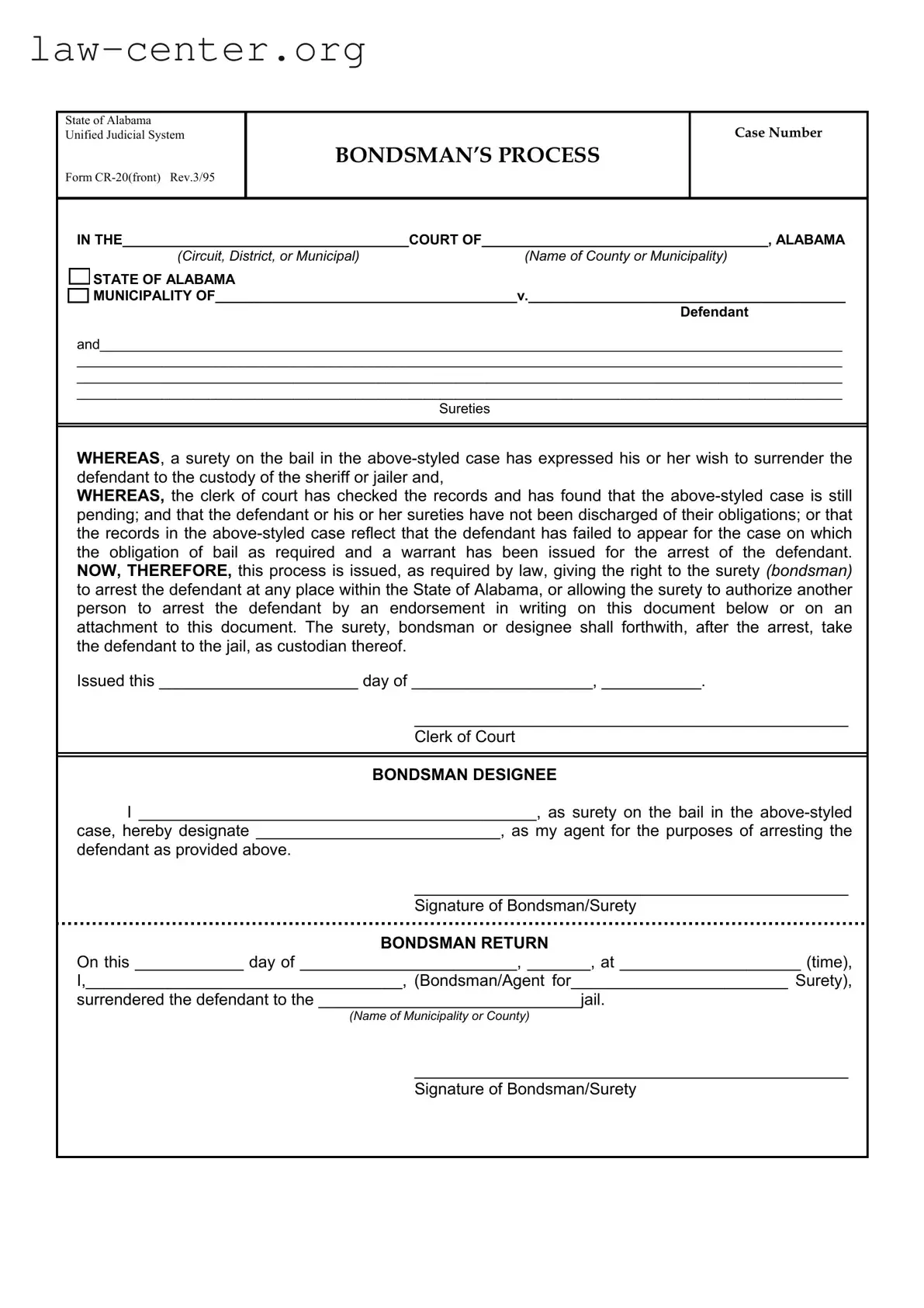 Get Alabama Cr 20 Form