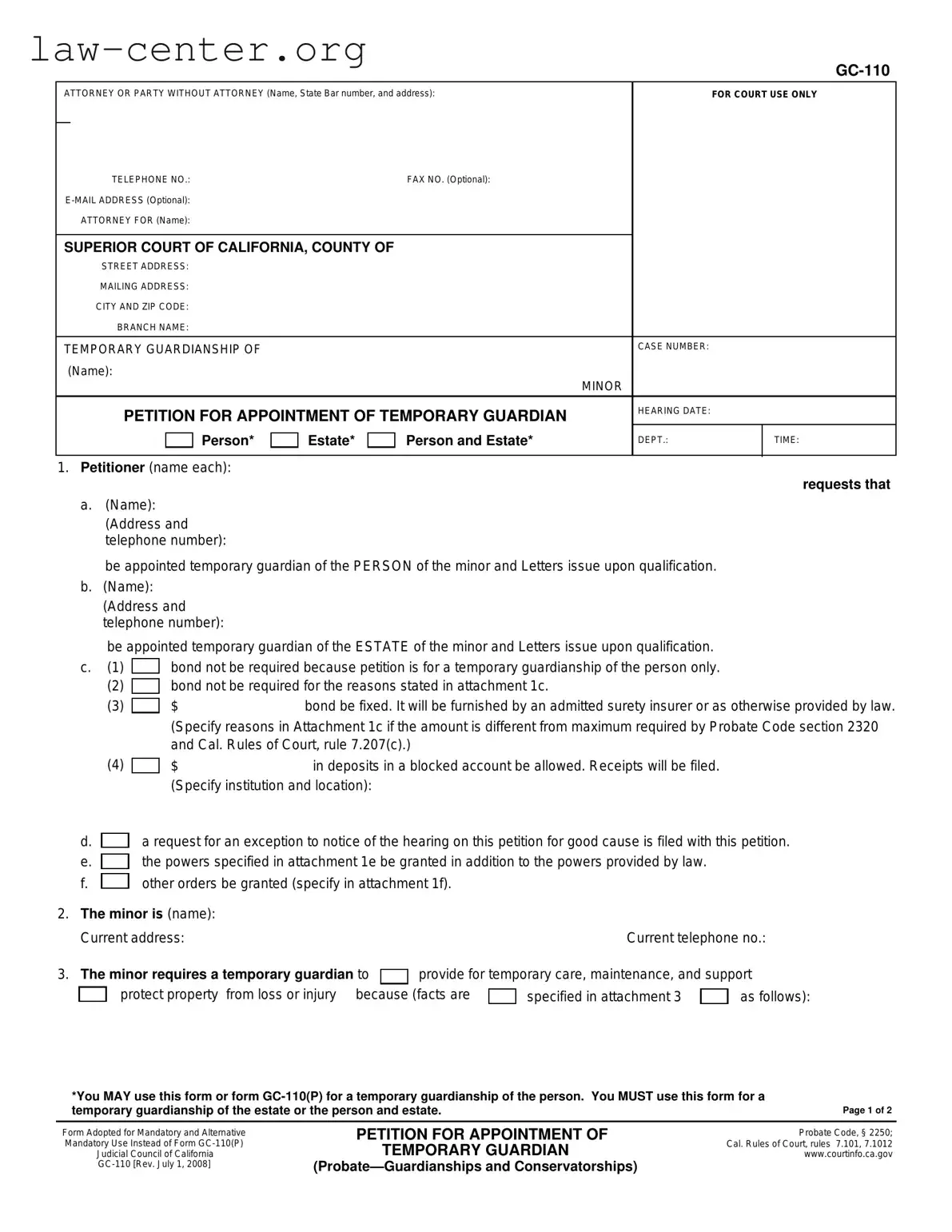 Get California Gc 110 Form