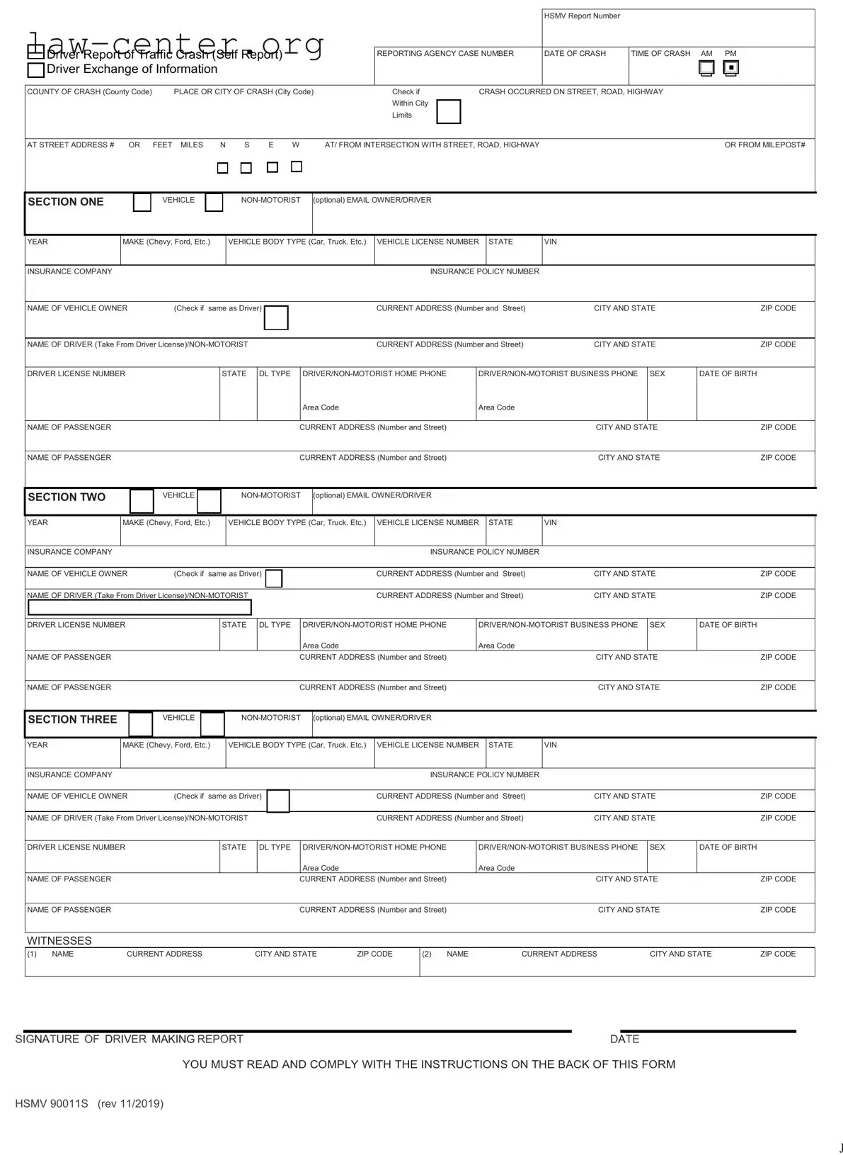 Get Florida Traffic Crash Report Form