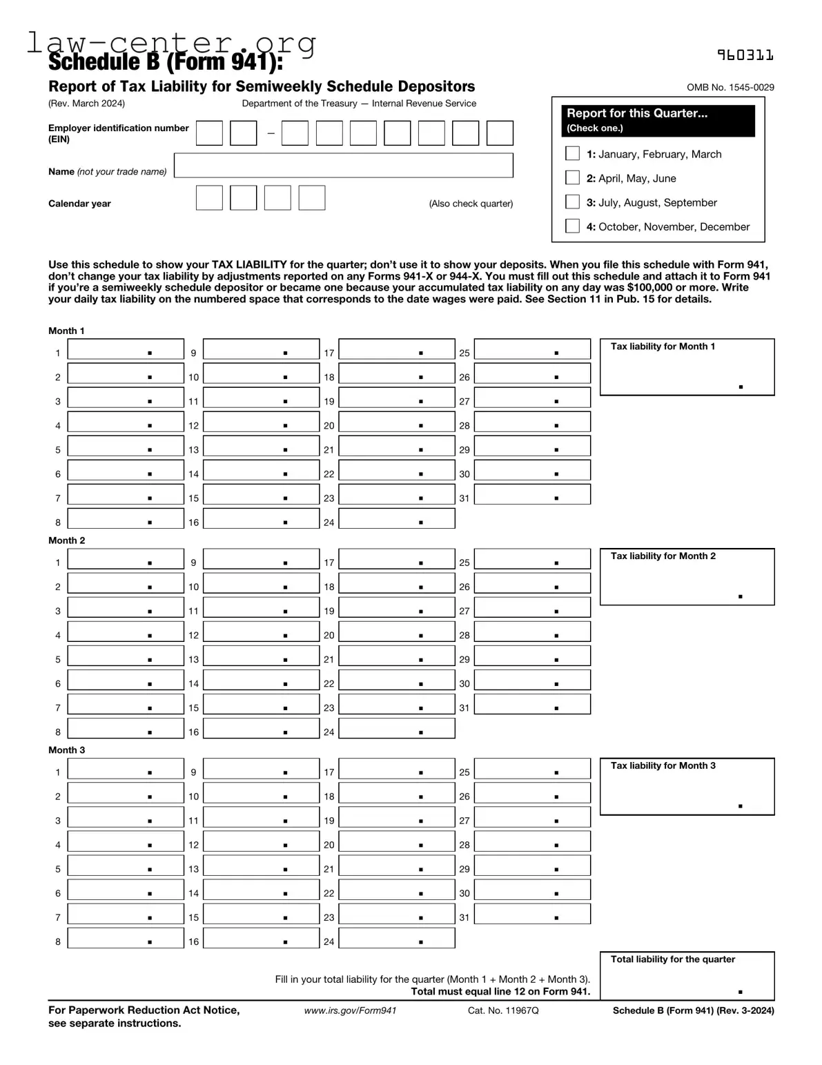 Get IRS Schedule B 941 Form