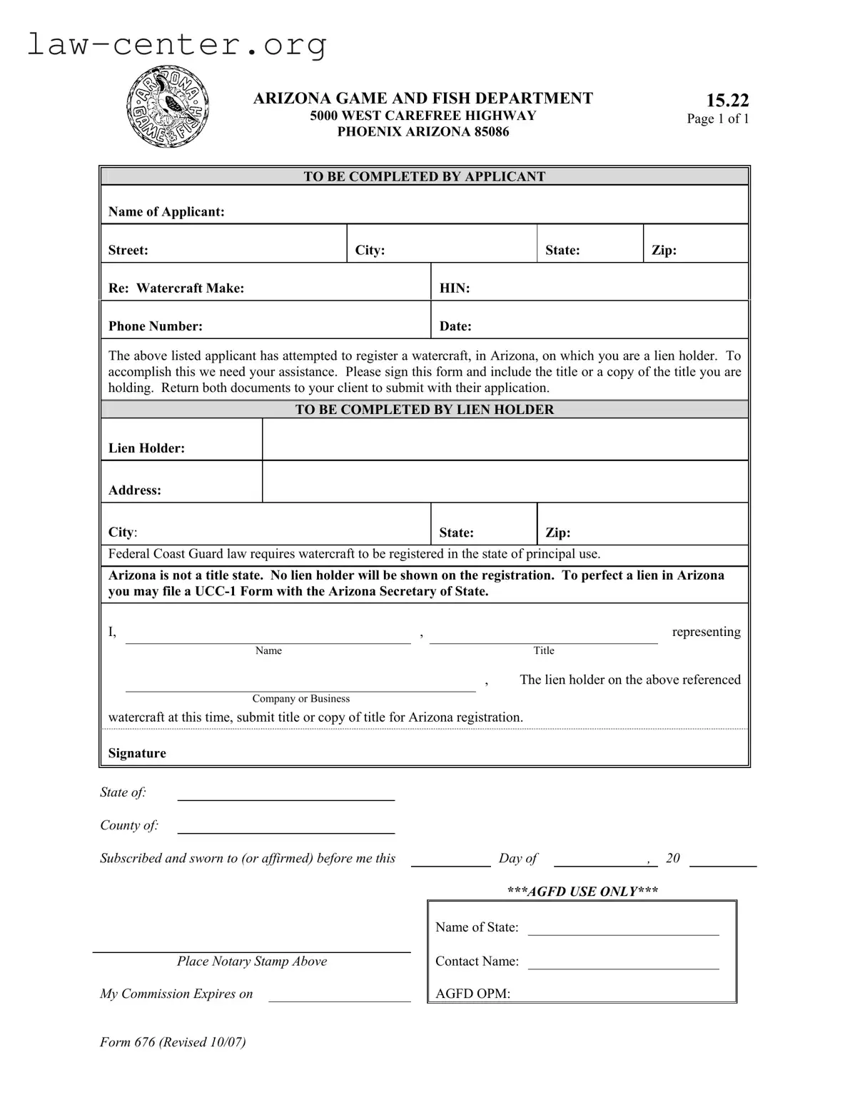 Get Arizona 676 Form