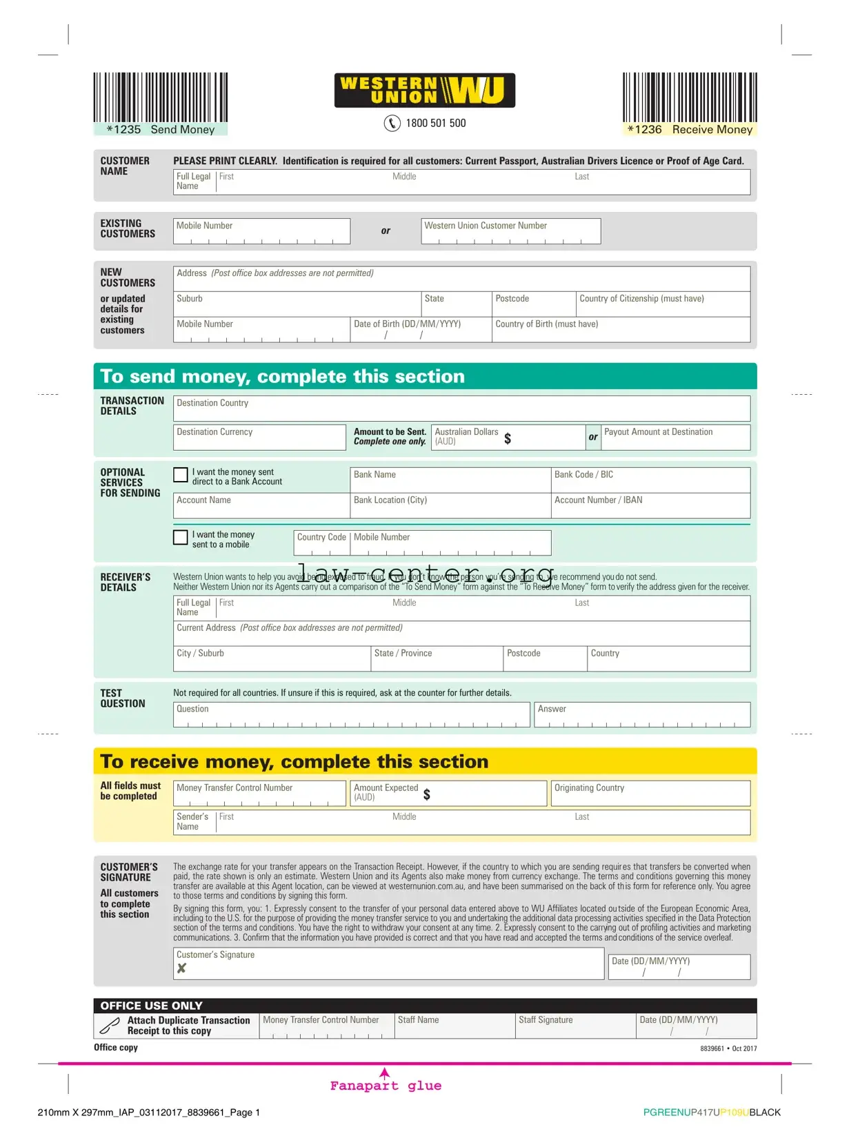 Get Western Union Form